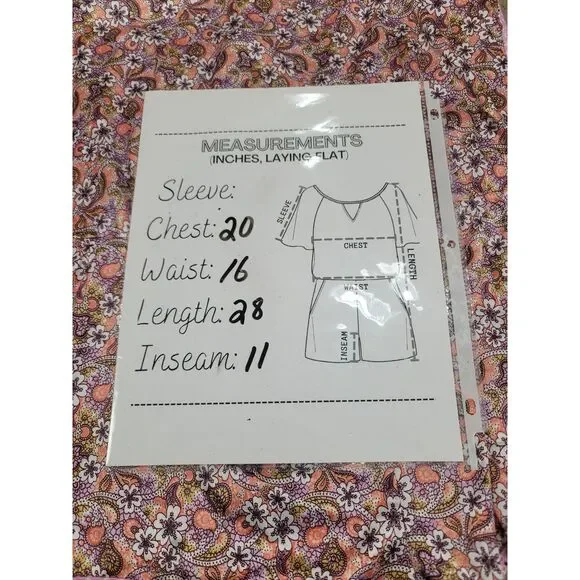 Victorias Secret Pink Intimate Satin floral Short Romper S Med Lingerie Playsuit - Picture 7 of 8